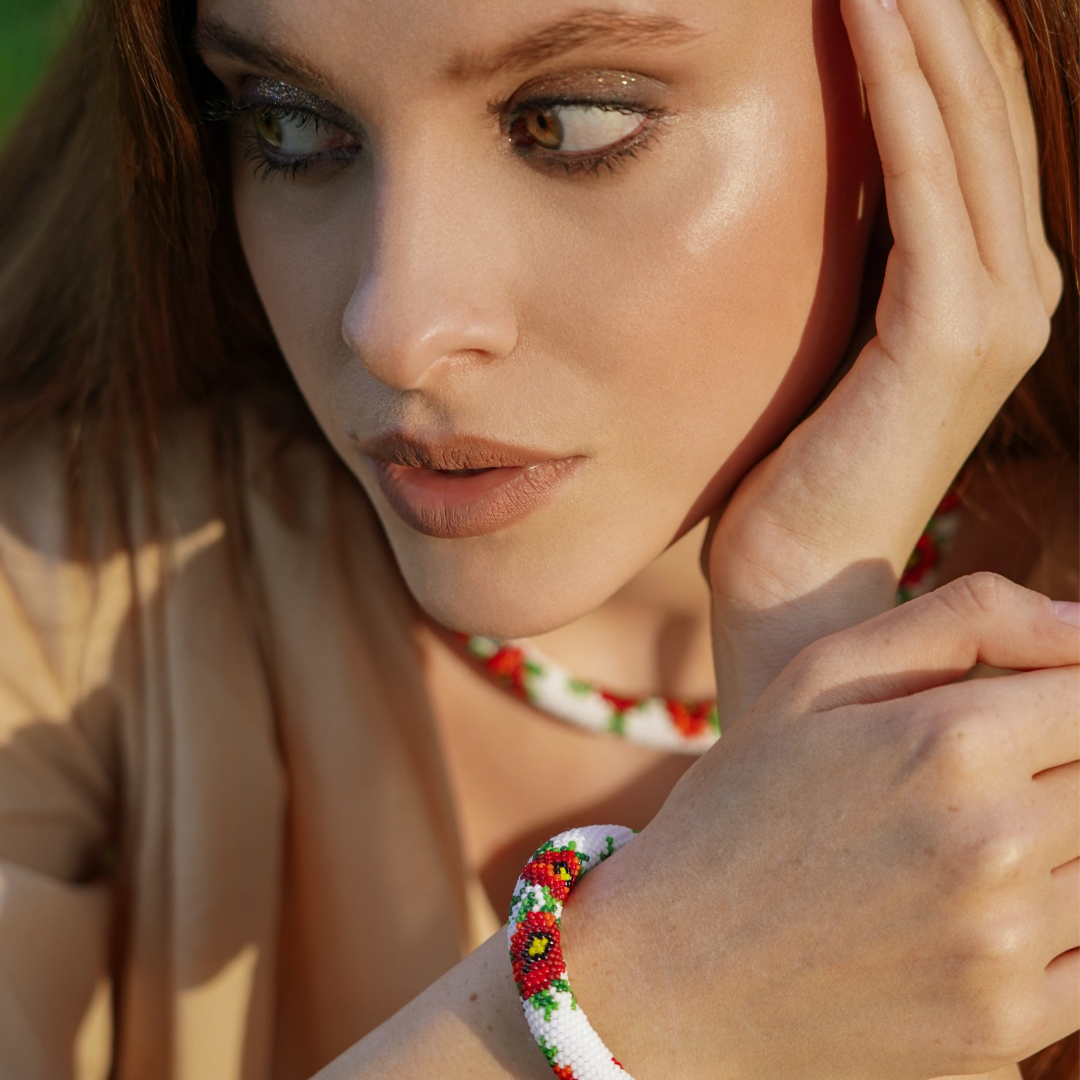 Náhrdelník a náramek z mikrokoralku